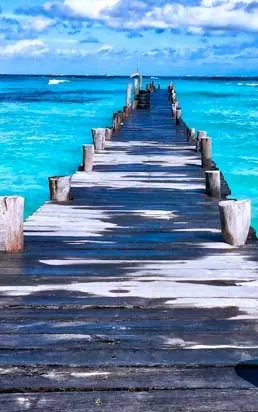 Passenger ferry bound for Cozumel island